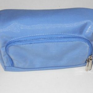 Vintage Unisex Rare Blue Silver Makeup Cosmetic Toiletries Bag